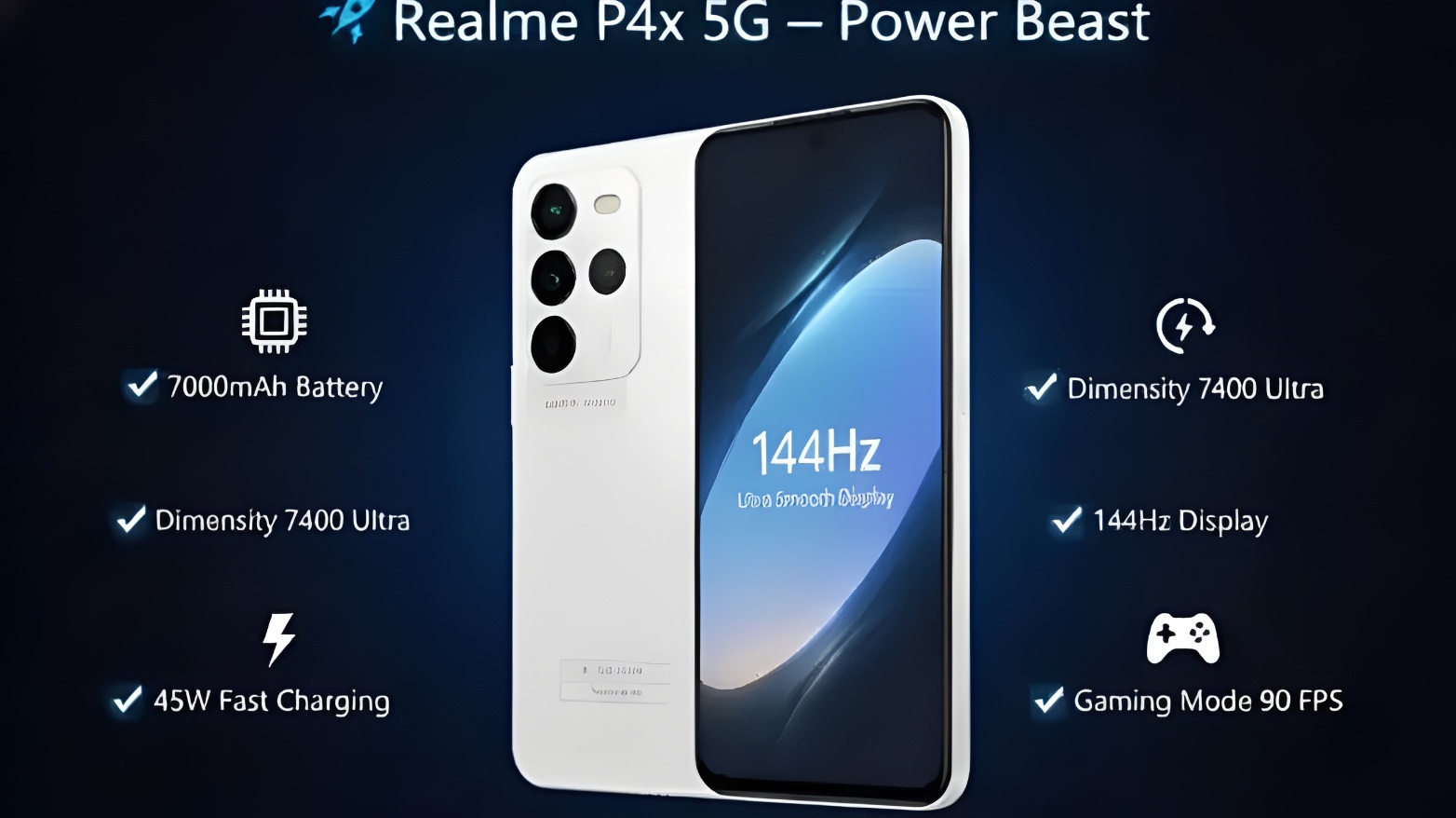 Realme P4x 5G price smartphone features in india